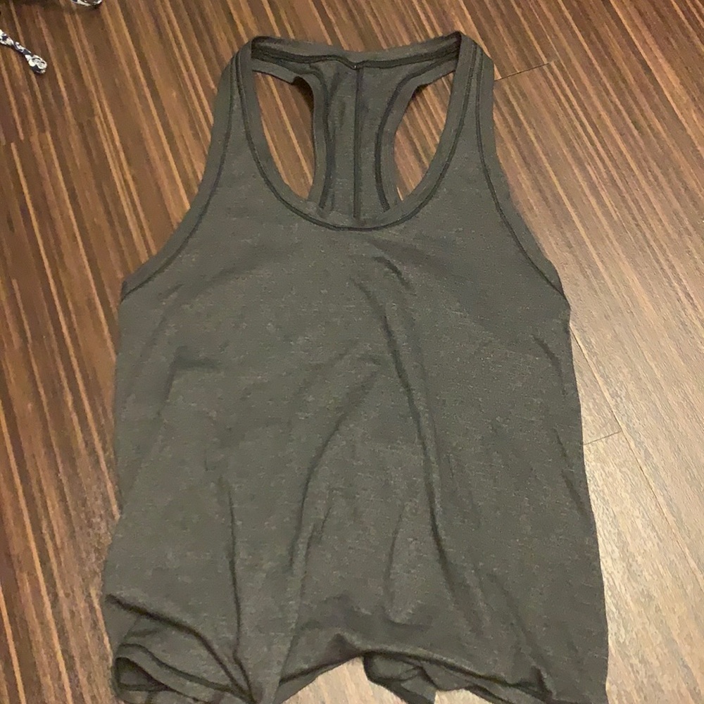 Gray Lululemon tank top with tieback